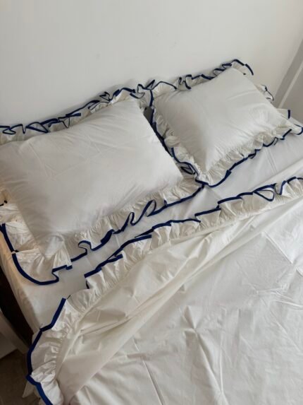 Parure 4 pièces en drap plat 100% coton Mediteranean