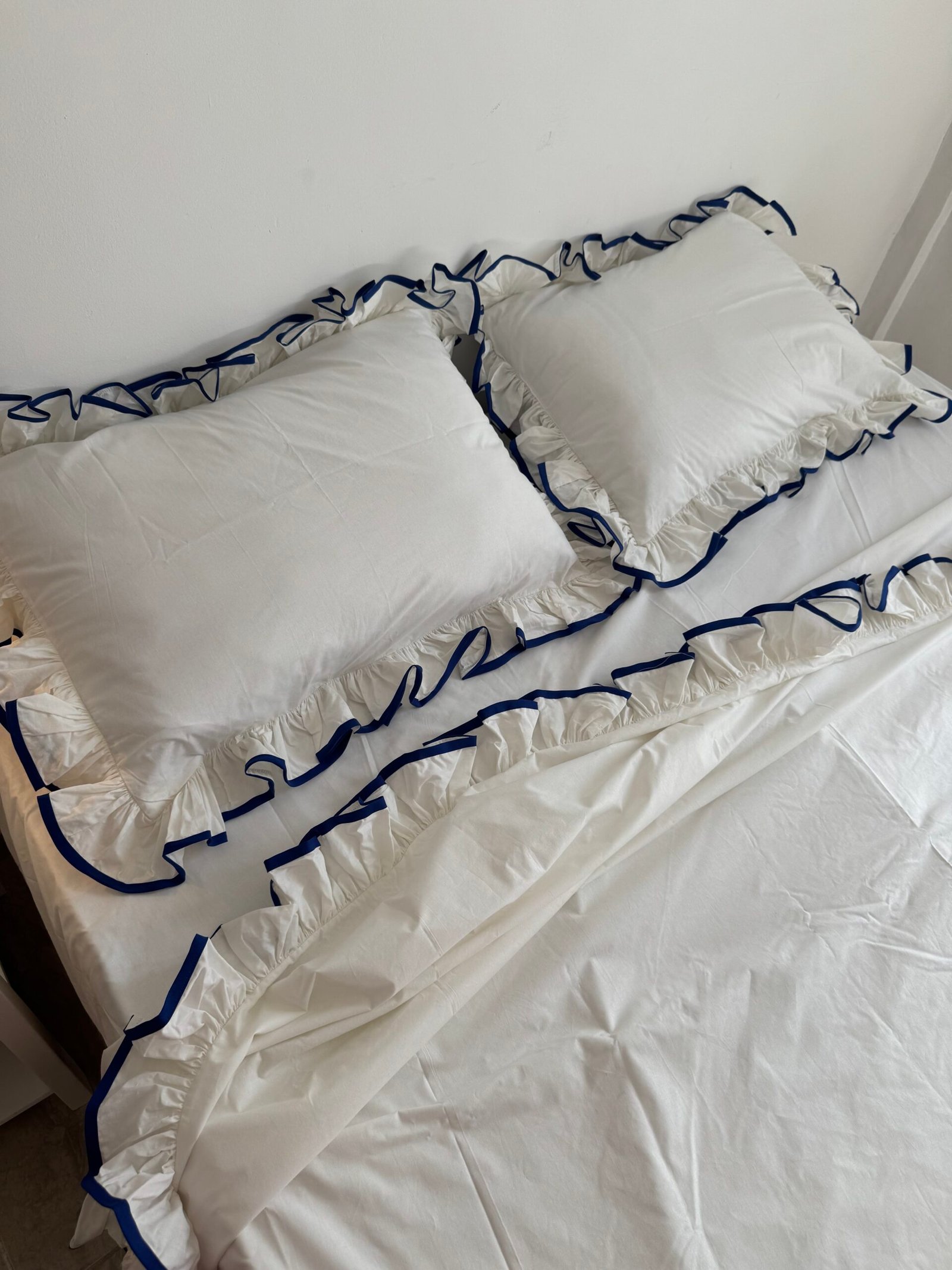 Parure 4 pièces en drap plat 100% coton Mediteranean