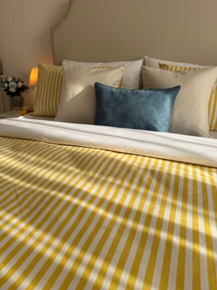 Parure AMALFI 🍋 3 pièces en 100% coton ( en housse de couette )
