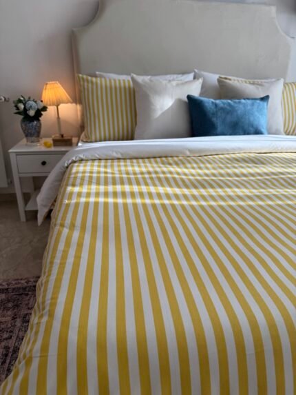 Parure AMALFI 🍋 6 pièces 100% coton ( en housse de couette )